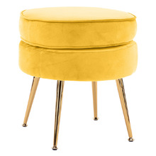 2 Piece Shanaya Velvet Armchair & Ottoman Set